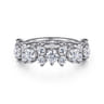 Fancy Wedding Ring in 14k White Gold with Round Natural Diamond at Gabriel & Co.
