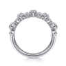 Fancy Wedding Ring in 14k White Gold with Round Natural Diamond at Gabriel & Co.