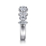 Fancy Wedding Ring in 14k White Gold with Round Natural Diamond at Gabriel & Co.