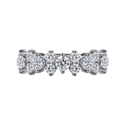 14K White Gold Shared Prong Diamond Anniversary Band