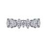 Fancy Wedding Ring in 14k White Gold with Round Natural Diamond at Gabriel & Co.