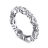 Eternity Band Wedding Ring in 14k White Gold with Marquise Natural Diamond at Gabriel & Co.
