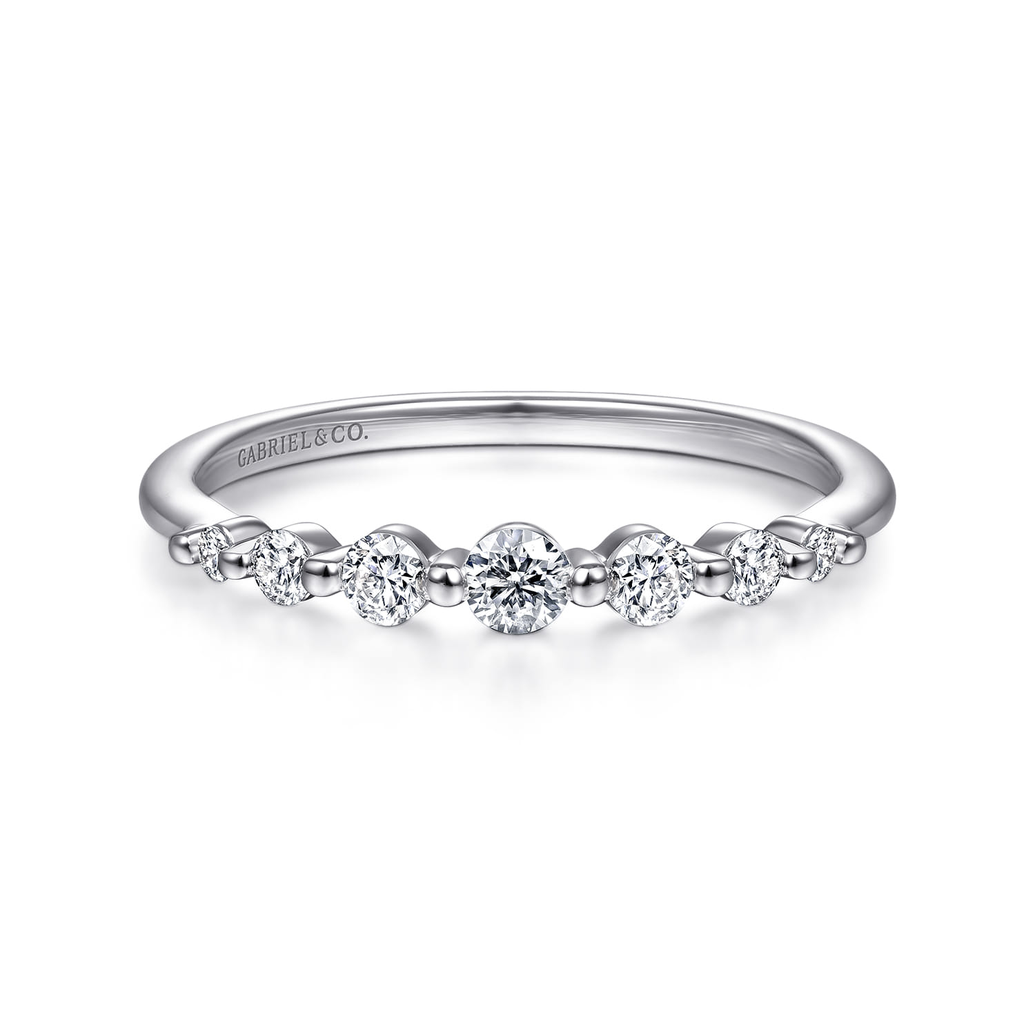 14K White Gold Single Prong Diamond Ring - 0.25 ct - Shot 1