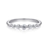 14K White Gold Single Prong Diamond Ring - 0.25 ct