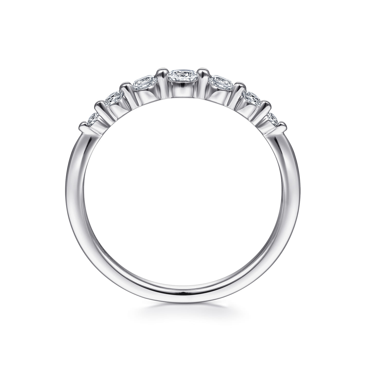 14K White Gold Single Prong Diamond Ring - 0.25 ct - Shot 2