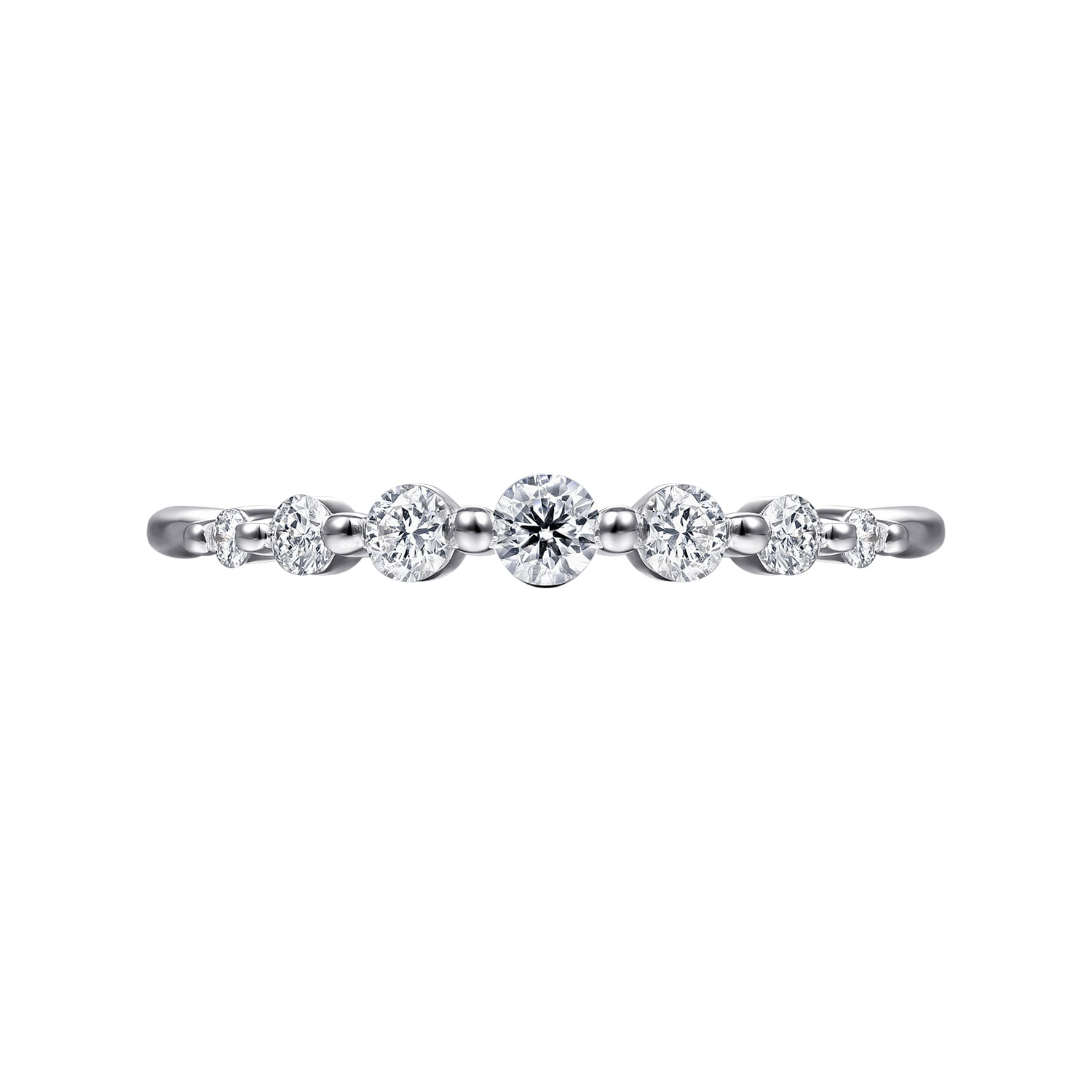 14K White Gold Single Prong Diamond Ring - 0.25 ct - Shot 6