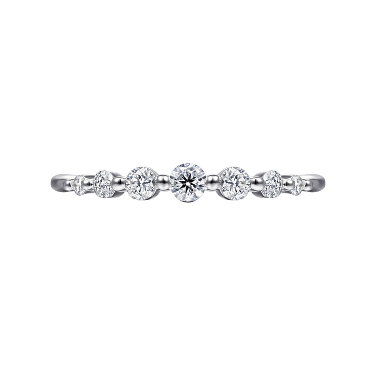 14K White Gold Single Prong Diamond Ring - 0.25 ct - Shot 6