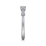 14K White Gold Single Prong Diamond Station Ring - 0.15 ct