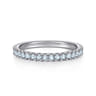14K White Gold Sky Blue Topaz Stackable Ring
