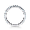 14K White Gold Sky Blue Topaz Stackable Ring