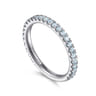 14K White Gold Sky Blue Topaz Stackable Ring