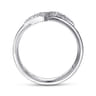 14K White Gold Spiked Diamond Stackable Ring - 0.09 ct