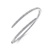 14K White Gold Split Bypass Diamond Bangle - 0.9 ct