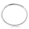 14K White Gold Split Bypass Diamond Bangle - 0.9 ct