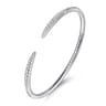 14K White Gold Split Diamond Spike Bangle Bracelet - 0.5 ct