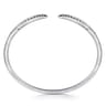14K White Gold Split Diamond Spike Bangle Bracelet - 0.5 ct