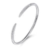 14K White Gold Split Diamond Spike Bangle - 0.51 ct