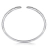 14K White Gold Split Diamond Spike Bangle - 0.51 ct