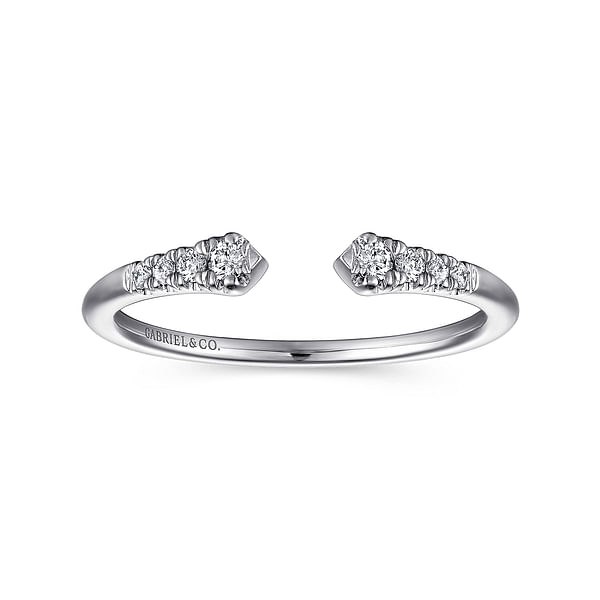 14K White Gold Split Diamond Stackable Ring @ $700. Shop Ladies Rings ...