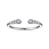 14K White Gold Split Diamond Stackable Ring - 0.1 ct