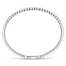 14K White Gold Square Set Diamond Bangle - 0.65 ct