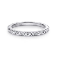 14K White Gold Stackable Diamond Band Ring