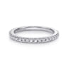 14K White Gold Stackable Diamond Band Ring - 0.45 ct