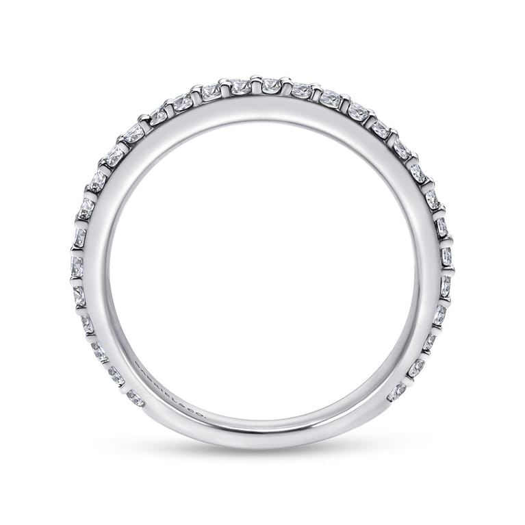 14K White Gold Stackable Diamond Band Ring - 0.45 ct - Shot 2
