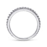 14K White Gold Stackable Diamond Band Ring - 0.45 ct