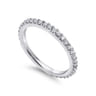 14K White Gold Stackable Diamond Band Ring - 0.45 ct