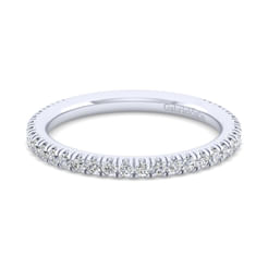 14K White Gold Stackable Diamond Band