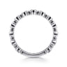 14K White Gold Stackable Diamond Ring with Bead Spacers - 0.23 ct