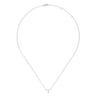 14K White Gold T Initial Necklace