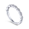 Straight Wedding Ring in 14k White Gold with Round Natural Diamond at Gabriel & Co.
