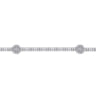 14K White Gold Tennis Bracelet with Round Cluster Diamond Stations - 0.4 ct