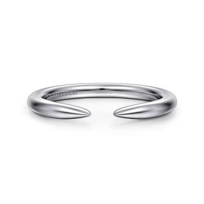 14K White Gold Thin Open Anniversary Band