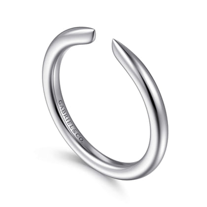 14K White Gold Thin Open Anniversary Band