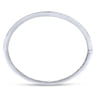 14K White Gold Three Row Diamond Bangle - 2.25 ct