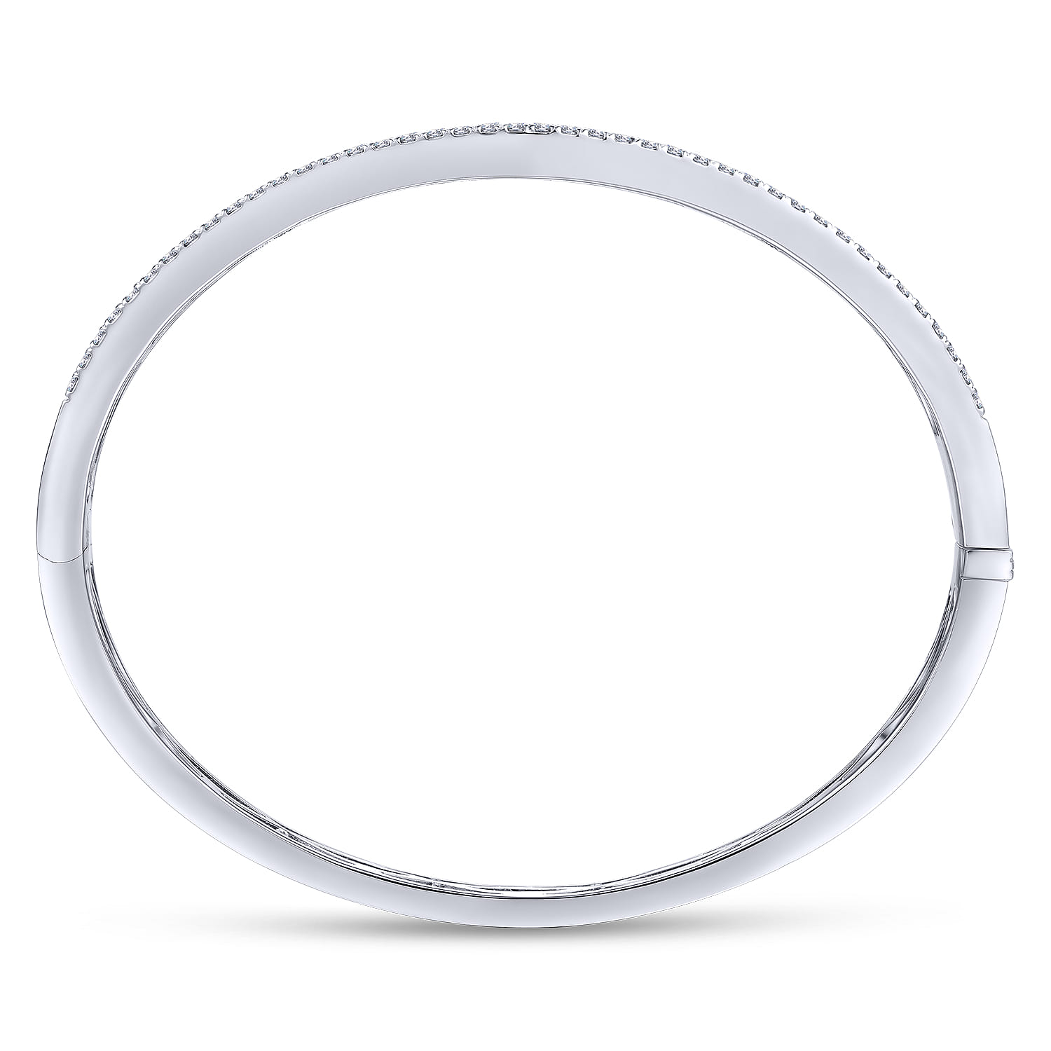 14K White Gold Three Row Diamond Bangle - 2.15 ct - Shot 3