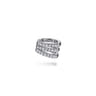 14K White Gold Three Row Diamond Single Ear Cuff - 0.35 ct