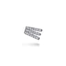 14K White Gold Three Row Diamond Single Ear Cuff - 0.35 ct