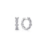 14K White Gold Twisted 10mm Diamond Huggies - 0.3 ct