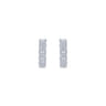 14K White Gold Twisted 15mm Diamond Huggies - 0.4 ct