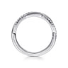 Fancy Wedding Ring in 14k White Gold with Round Natural Diamond at Gabriel & Co.