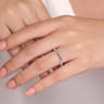 Fancy Wedding Ring in 14k White Gold with Round Natural Diamond at Gabriel & Co.