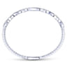 14K White Gold Twisted Diamond Bangle - 0.65 ct