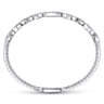 14K White Gold Twisted Diamond Bangle - 0.65 ct