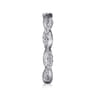 14K White Gold Twisted Diamond Stackable Ring - 0.2 ct