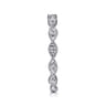 14K White Gold Twisted Diamond Stackable Ring - 0.15 ct