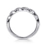 14K White Gold Twisted Diamond Stackable Ring - 0.25 ct